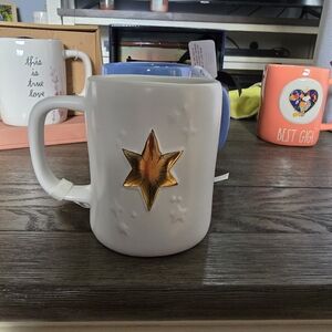 Rae Dunn White Mug with Gold Star